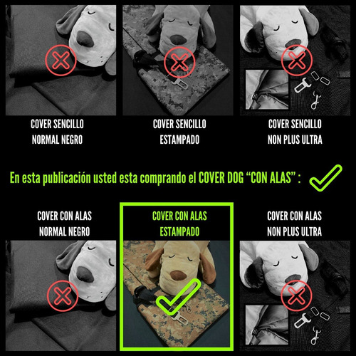 Protector Sillas Para Carro Mascotas Con Alas Para Puertas
