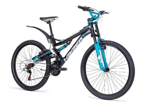 Mountain bike Mercurio Doble Suspensión Kaizer DH  2018 R26 21v frenos v-brakes color negro/azul