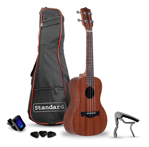 Kit Ukulele Acústico Tagima 23k Cordas Nylon Natural Fosco