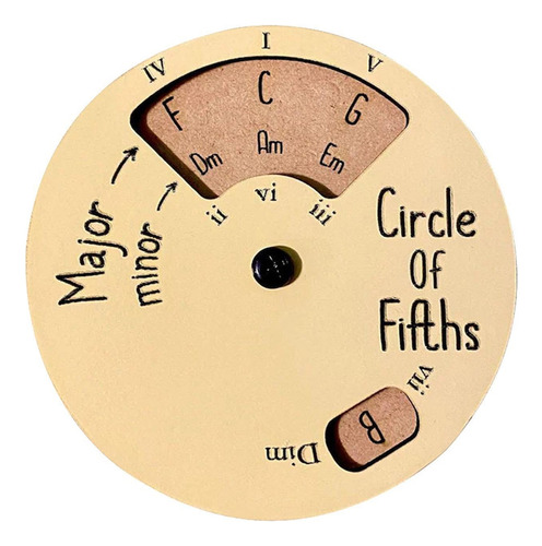 Circle Of Fifths Wheel, Herramienta De Madera Para Melodías