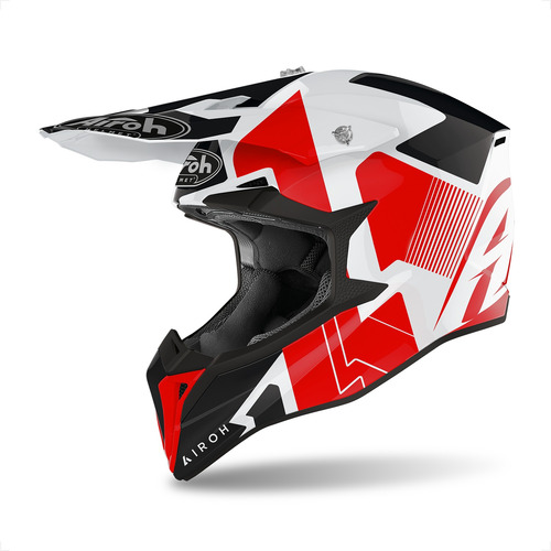 Capacete Wraap Raze Airoh Vermelho Preto Fosco Motocross