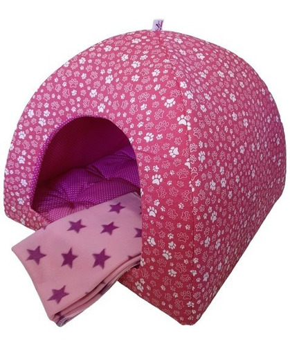 Cama Cachorro Gato Toca Iglu 55x55x48com Almofada E Manta  