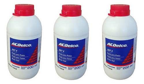 Kit 3 Fluidos De Freio Dot4 Acdelco  93205290