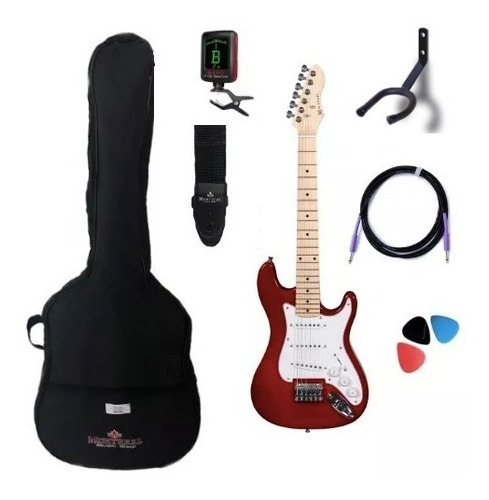 Kit Guitarra Michael Infantil Junior Gm219 Metallic Red