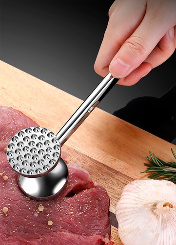 Martillo batidor zinco Unyhome profesional con mango de goma de doble cara de color plateado