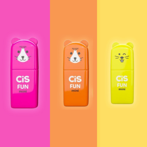 Marca Texto Cis Fun Neon Mini Com 06 Unidades