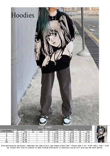 2022 Sudaderas Japonesas Estéticas Mujer Anime Gothic