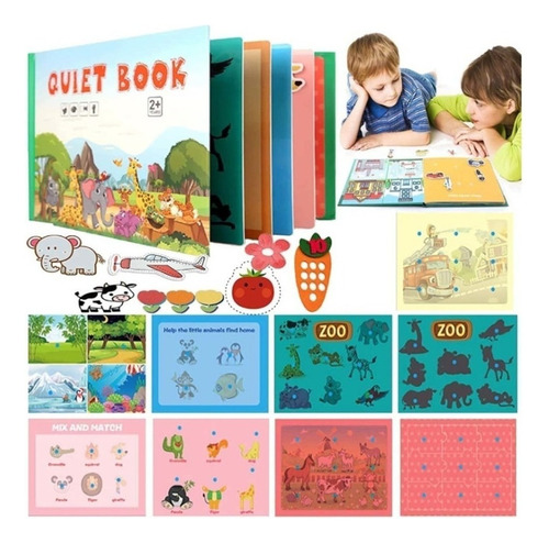Libro De Regalo Libro Interactivo Montessori Quiet For Niños