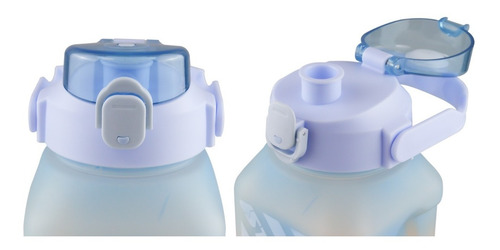 Imagen 5 de 10 de Bote De Agua Motivacional 1300 Ml Vaso Termo Cilindro