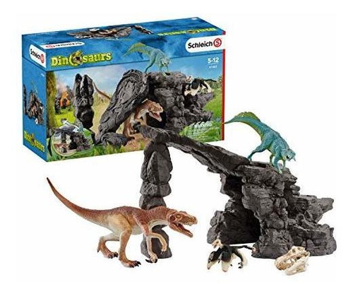 Schleich Dino Set Con Cueva Figura Juguete Play Multicolor