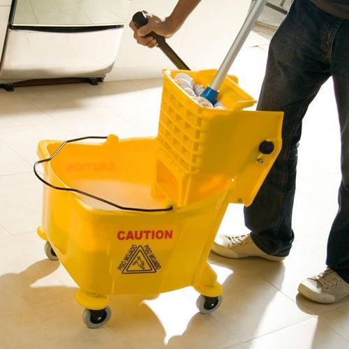 Coche Escurridor De Trapeador Limpieza Pisos Carrito 36 L