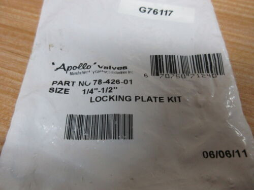 Apollo Valves 78-426-01 Locking Plate Kit 7842601 Yyj