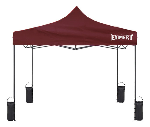 Gazebo Toldo Impermeable Expert 3mx3m + 4 Bolsas Peso El Rey