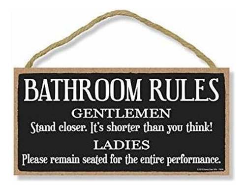 Señales - Honey Dew Gifts Home Decor, Bathroom Rules Ge