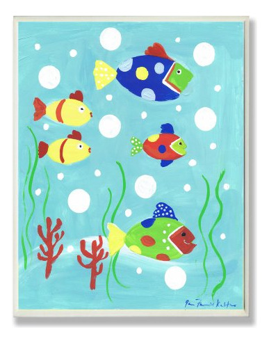 The Kids Room By Stupell Pez Multicolor Rectangulo De Pared