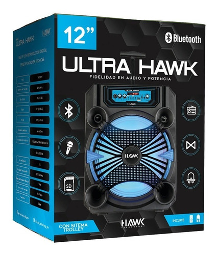 Bocina Bafle Amplificado 12  Ultra Hawk 12