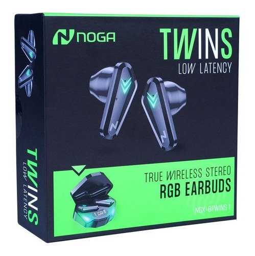 Imagen 4 de 5 de Auriculares Inalambricos Gamer In Ear Pc Rgb True Noga Ngx-1