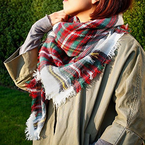 Oct17 Bufandas A Cuadros Para Mujer Pashmina Tartan Wrap Man