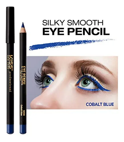 Lápiz De Ojos Profesional Azul Cobalto, Suave Y Duradero