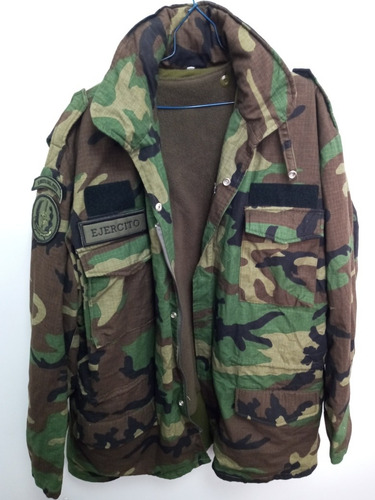 7k  Parka Militar Ejercito Camuflado Abrigo Talla M