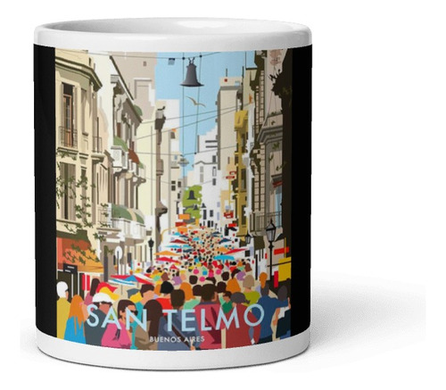 San Telmo Buenos Aires Turismo Taza Ceramica