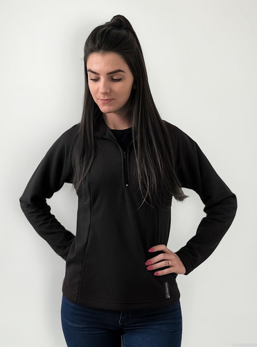 Blusa Fleece Charmoz Meio Zíper Feminino Conquista