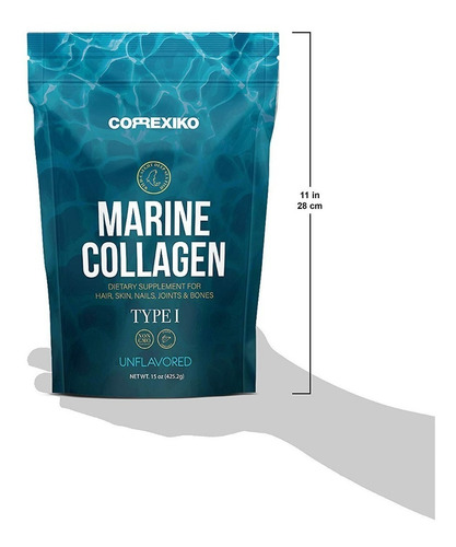 Polvo De Colágeno Marino Hidrolizado 15 Oz Articulaciones