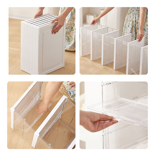 Zapatos Plegable Estantes Plasticos Transparentes 6 Niveles