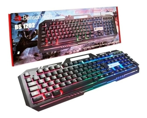 Teclado Gamer Rgb Bs-1202 Semi Mecânico Ótimo Custo/benef. Cor de teclado Preto Idioma Português Brasil