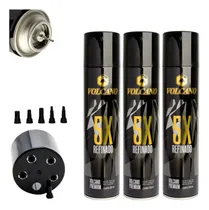 Comprar 3 Refil Gás Butano Volcano 5x Refinado 5 Adaptadores 