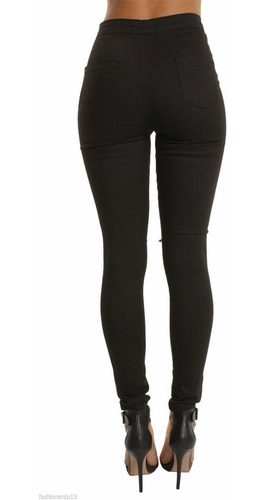 Imagen 3 de 6 de Pantalón Leggins Tipo Jeans Elástico Comodos Para Mujer