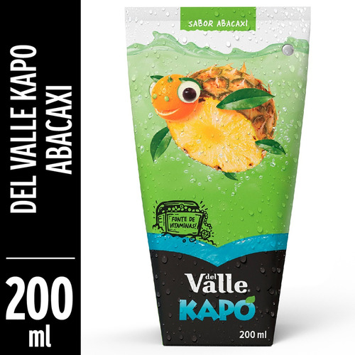 Fardo Lacrado Com 12 Un De Suco Kapo Del Valle 200 Ml