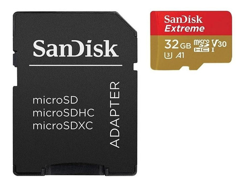 Memoria Micro Sd 32gb Sandisk Extreme Clase 10 U3 4k Drone