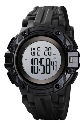 Reloj pulsera digital Skmei 1545 con correa de poliuretano color negro - fondo celeste