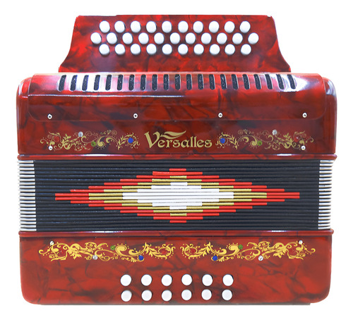 3112t Fbb Rojo Versalles Acord.31 Botones Tradicional