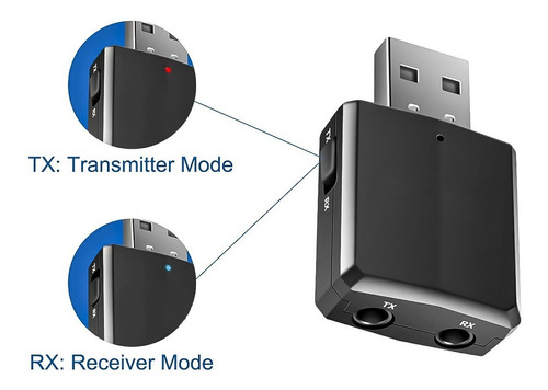 Imagen 2 de 10 de Transmisor Y Receptor De Audio Bluetooth Jack 3 En 1 - Otec