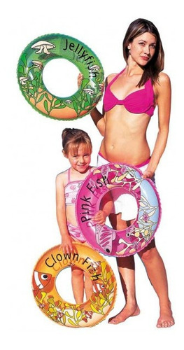 Imagen 2 de 6 de Flotador Estampado Verde 51 Cms Bestway