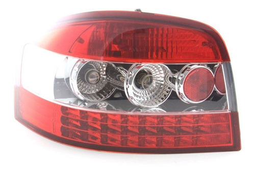 Lanterna Led Esportiva Audi A3 2007 A 2012 Cristal Red