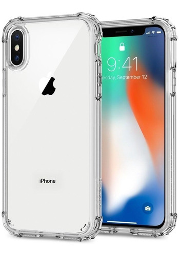 Apple iPhone X Spigen Crystal Shell Carcasa Antichoque