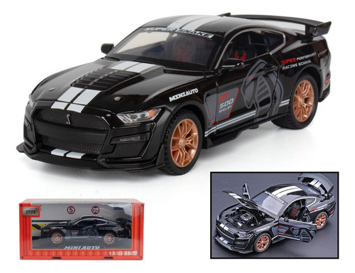 Ford Mustang Gt500 Miniatura Metal Coche Con Luces Y Sonido