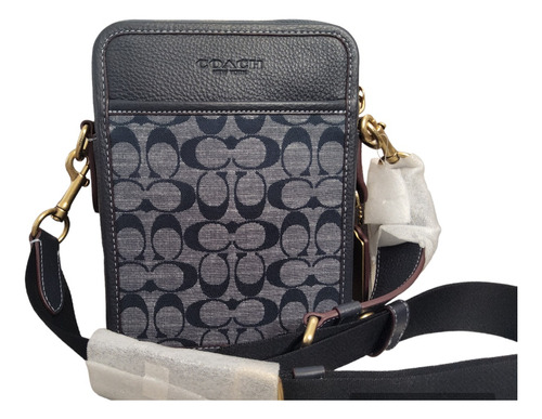 Coach Mod Sullivan Crossbody Detalles En Latón Color Denim  