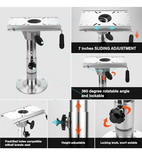 Pedestal De Asiento De Barco Con Tobogán, Altura Ajustable D