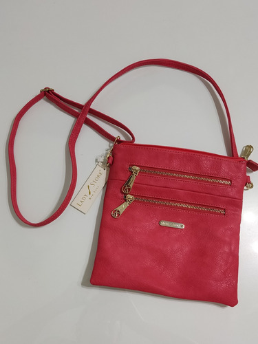 Cartera Lady Stock Coral Cuero 