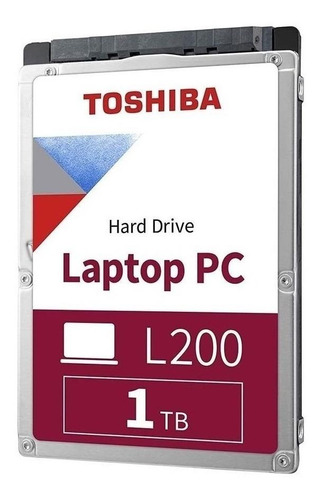 Imagen 2 de 3 de Disco duro interno Toshiba L200 HDWL110UZSVA 1TB plata