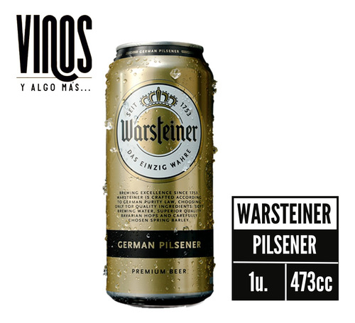 Cerveza Warsteiner - Lata 473cc