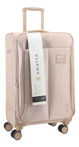 Valija Mediana 24´´ Amayra Rosa Viaje Candado Fuelle Pink