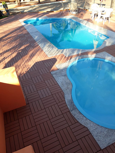 Kit Piscina Com 6 Decks 30x30 Cobre 0,54 M² 60x60 Cm