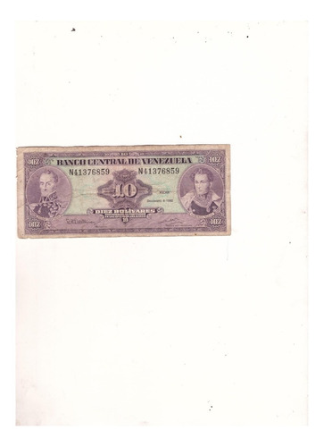 Billetes Vanezolanos De 10 Bs Del Año 1992
