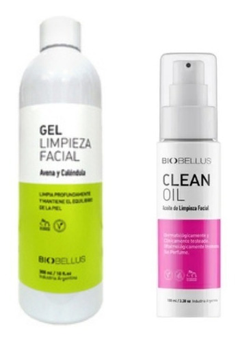 Kit Combo Doble Limpieza Gel De Avena + Clean Oil Biobellus