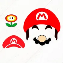 Comprar Super Mario Bros  -photo Booth Props ** Textos Editables**